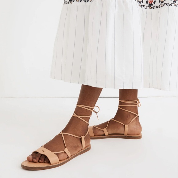 Madewell Shoes - Madewell The Boardwalk Lace Up Sandal in Leather Size 7